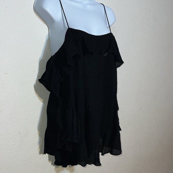 Intimately Free People Black Flowy Gauzy Crepe Tank Size Medium - Picture 3 of 14